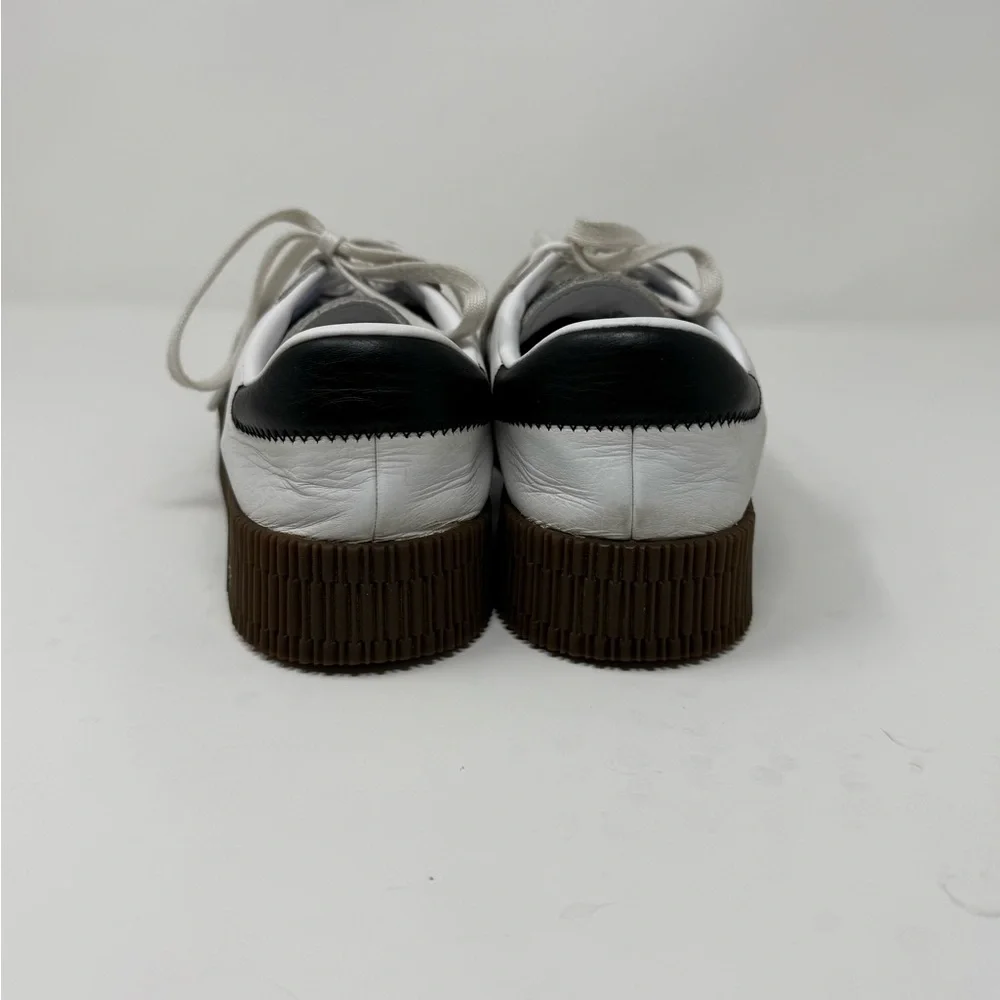 adidas Samba Platform – All Leather – White/ Black with Brown Gum Sole - Picture 2 of 8